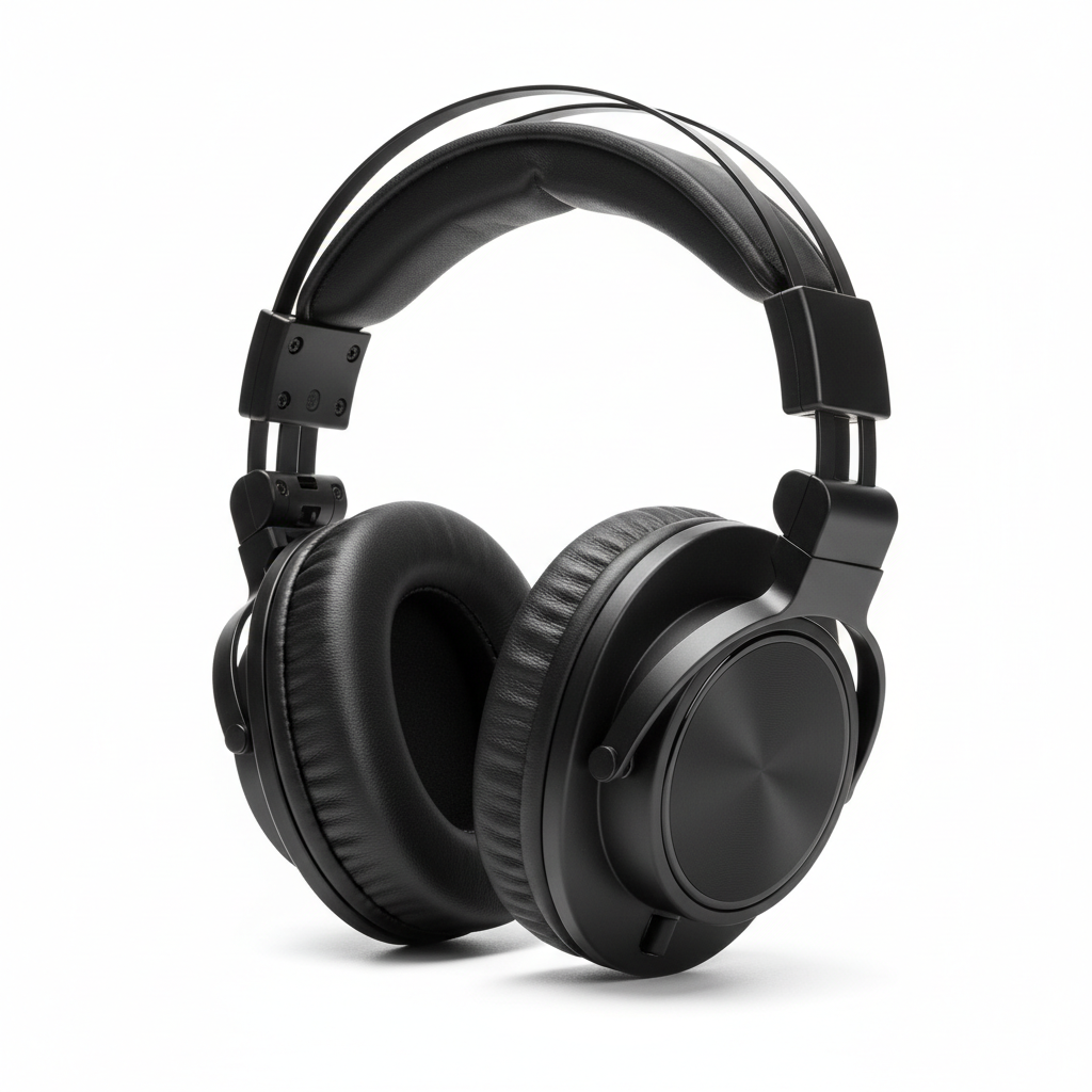 Professional Studio Monitor Headphones — 50mm Drivers, Closed-Back, Foldable Design